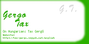 gergo tax business card