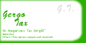 gergo tax business card